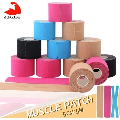 KoKossi Pre Cut Kinetic Muscle Support Athletic Recovery Elastic Kinesiology Tape Muscle Strain Ligament Tension Patch IYX Strip