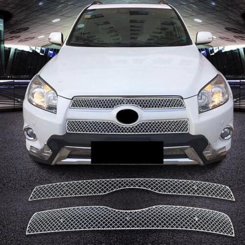 Stainless Steel Grille Cover For Toyota RAV4 2011 2012 2013 Anti-insect Grill