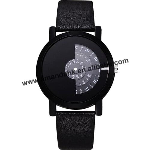 Fashion Casual Women Men Turntable Watches Hot Sale Leather Tawny Dress Quartz Wrist Watches sb18091016