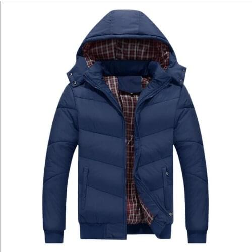 2020 New Mens Winter Cotton Jacket Coat Keep Warm Fashion Parkas Casual Mens Jackets Coats