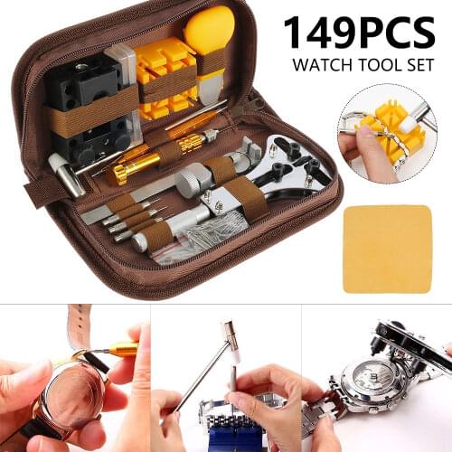 147Pcs Watch Repair tool Kit Watch Link Pin Remover Case Opener Spring Bar Remover Horlogemaker Gereedschap Repair WatchTool Kit