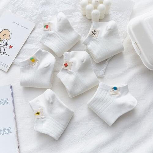 2021 New Summer Trend Cute Fruit Print Socks For Women Fashion Cherry Watermelon Pattern Breathable Casual Cotton Boat socks