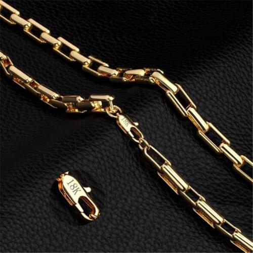 New creative 9MM thick chain necklace Mens domineering boutique jewelry 50CM long Gold 18 K chain
