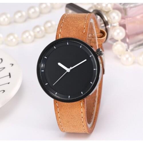 New simple casual fashion design quartz ladies watch trendy fashion nubuck leather strap watch ladies watch