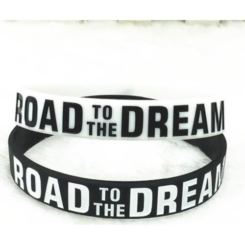 New Design Minimalist Style Silicone Bracelet Men Woman Road TO The Dream Bracelets Charm Basketball Sport Wristband