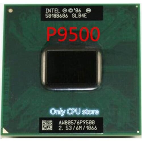 FREE SHIPPING for Intel 2 Duo Mobile CPU P9500 Dual Core 2.53GHz 6M 1066MHz Socket p Laptop Notebook Processor works on PM45
