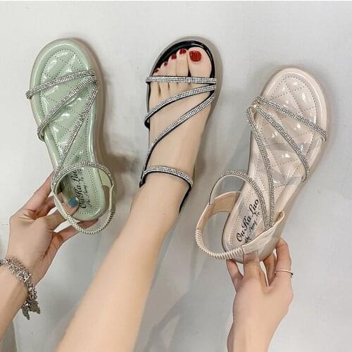 Sandals, Female Fairies, Flat Shoes In The Wind, 2021, New Summer, Joker, with Students, Gladiator Sandals Ins