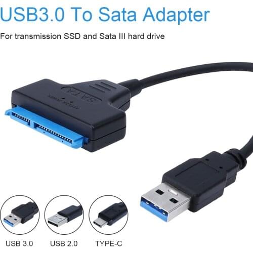 USB 3.0 SATA 3 Cable Sata to USB 3.0 Adapter Up to 6 Gbps Support for 2.5 Inch External SSD HDD Hard Drive 22 Pin Sata III Cable