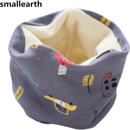 New Autumn Winter Girls Cotton Scarf Children Plush Scarf Baby Boys O Ring Scarves Lovely Kids Warm Neck Collar Child Bufandas