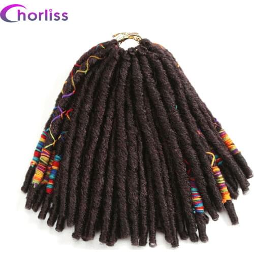 Synthetic 10inch Crochet Hair Dreadlocks Faux Locs Braiding Hair Extensions Decorative Braids Pre Stretched For Women For Kids