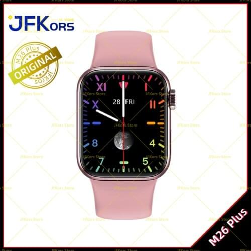 M26 Plus Smart Watch Heart Rate Custom DIY Face Fitness Bracelet For Apple Watch Ios Android PK IWO 12 14 PK FK88 FK99 HW22 Pro