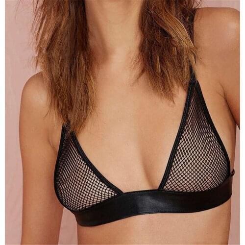 Temptation feminino bra women sexy mesh Bralette Bustier Corset Crop Top lingerie exotic transparent sexy bra top