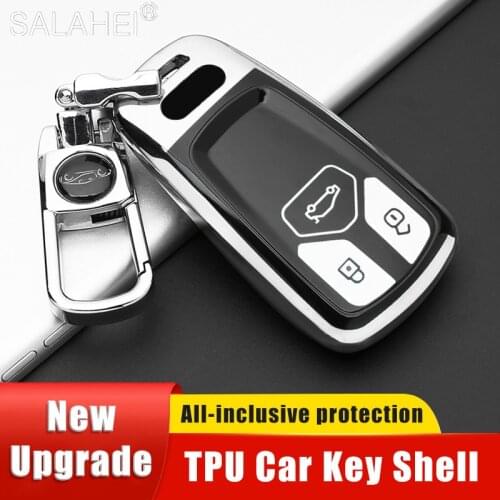 TPU Car Key Cases Cover For Audi A6 A5 Q7 S4 S5 A4 B9 A4L 4M Allroad TT TTS RS 8S 2016 2017 2018 Protective Shell Accessories