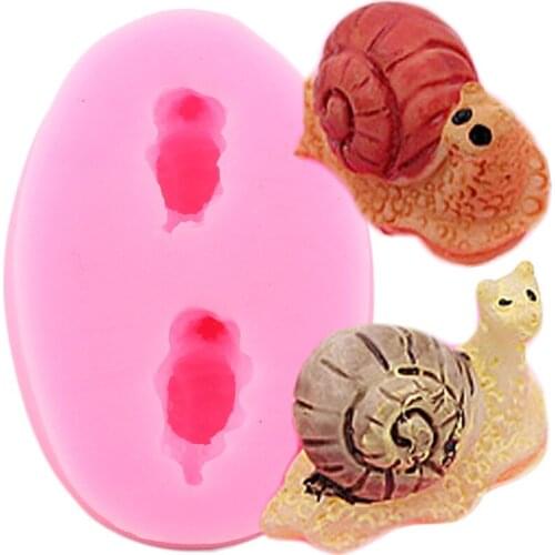 Cartoon Snail Silicone Molds DIY Party Cake Decorating Tools Cupcake Topper Candy Polymer Clay Moulds Fondant Chocolate Mould