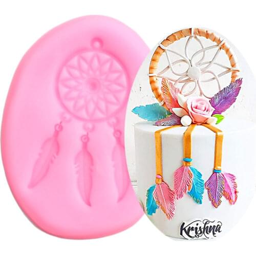 Leaf Flower Pendant Silicone Mold Feather Jewelry Fondant Molds DIY Cake Decorating Tools Candy Clay Chocolate Gumpaste Moulds