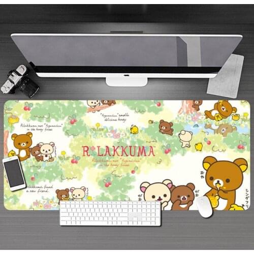 Top Quality Cute Korilakkuma Rilakkuma Durable Rubber Mouse Mat Pad Free Shipping Large Mouse Pad Keyboards Mat