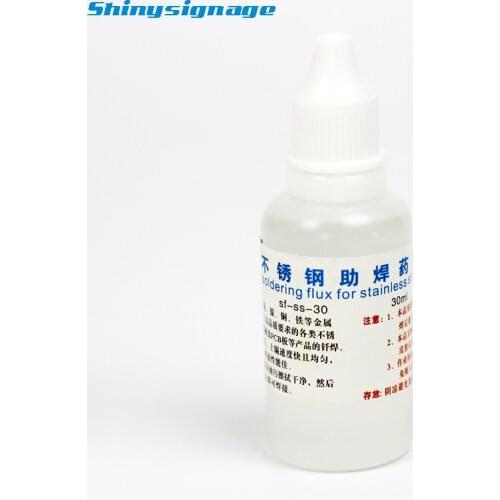 Tin Soldering Assistant Liquid Stainless Steel Welding Flux Channel Letter Sealing-in helper 1 bottle