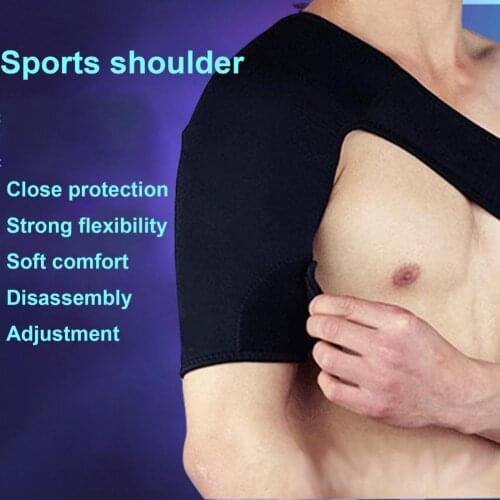 1Pcs Shoulder Brace Adjustable Protection Injury Prevent Adjustable Breathable Gym Sports Care Single Shoulder Support for Men