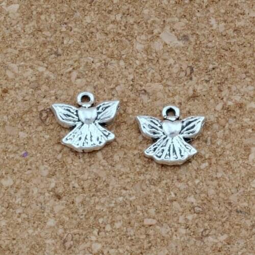 25pcs Zinc Alloy Cute little angel charm Pendants Fashion Jewelry DIY Fit Bracelets Necklace 12.5x11.8mm A-502