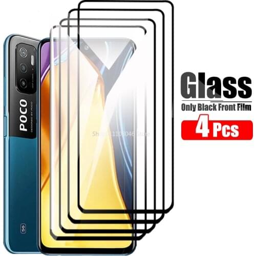 4 Pcs Tempered Glass For Xiaomi Mi Poco M3 Pro Glass Protective Film On Xiomi Poco X3 NFC F3 Screen Protector PocoX3 PocoM3