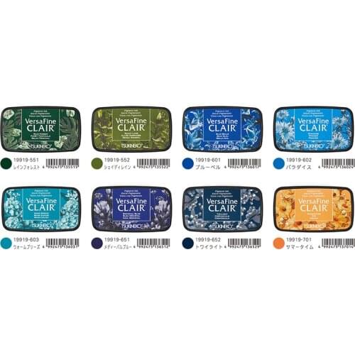 8pcs Japan Tsukineko VersaFine CLAIR Inkpads Quick-drying Detail Printing Pad/color Ink Pad Making Greeting Cards/smearing Seals