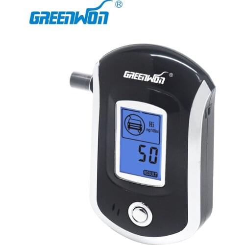 2019 NEW Hot selling fashion Professional Mini Police Digital LCD Breath Alcohol Tester Breathalyzer AT6000 Free shipping