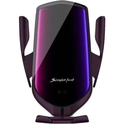 R2 Automatic Clamping 10W Car Wireless Charger for iPhone XS 11 Pro Samsung Xiaomi Infrared Sensor Car Phone Holder Charger