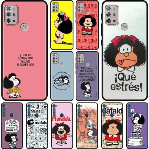 Case For Moto G Stylus G8 G9 Power Plus G10 G30 Cover for MOTO E6s One Fusion Hyper Edge Shell Mafalda Hot Sale