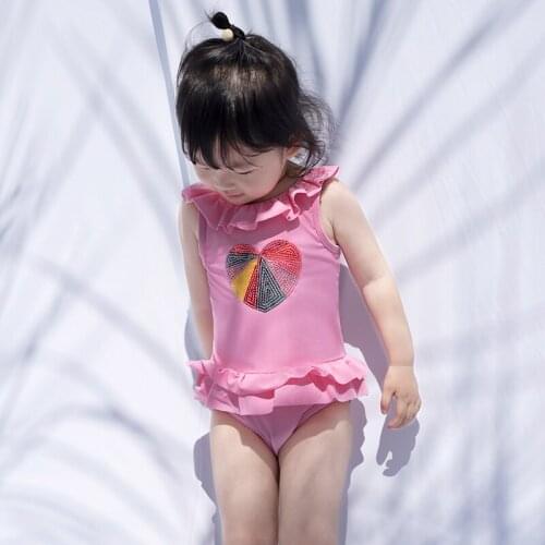 Julysand Baby Swimwear Cute One Piece Swimsuit Color Printed Kids Skin-friendly UPF 50+ BathingSuit Girls Swimwear