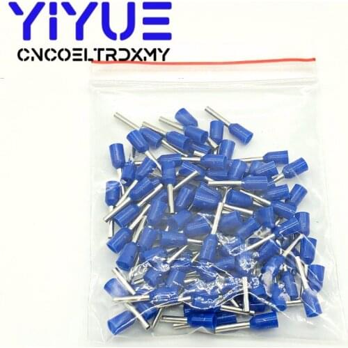 E7508 100PCS/Pack Tube insulating Insulated terminals 0.75MM2 Cable Wire Connector Insulating Crimp Terminal Connector E