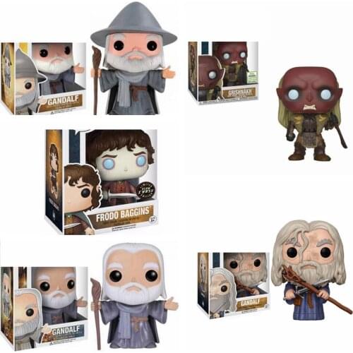 FUNKO MOVIES The Lord of the Rings Gandalf #443 13 45# Frodo Baggins #444 GRISHNAKH #636 PVC Action Figure Collectible Model Toy