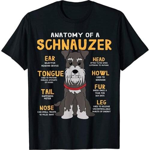 Schnauzer Anatomy Funny Dog Mom Dad Gift T-Shirt