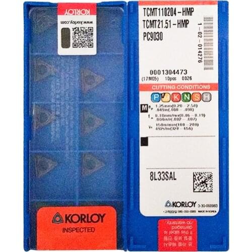 TCMT110204-HMP PC9030 100% KORLOY Original carbide insert with the best quality 10pcs/lot free shipping