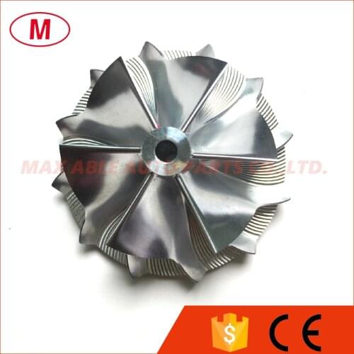 K04 High Performance Turbo Aluminum 2618/Milling/Billet compressor wheel 47.15/58.65mm 6+6 blades Forward Rotation