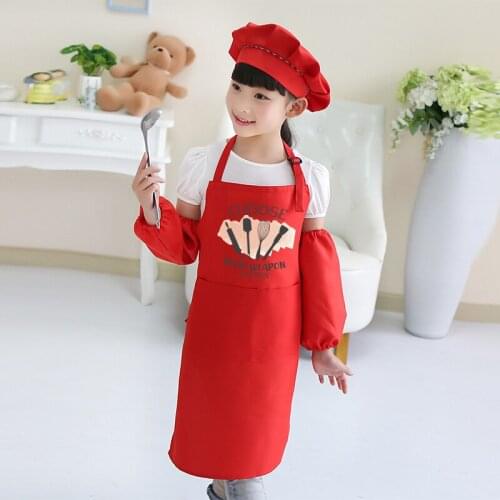 Creative kitchen home anti-fouling oil-proof apron children fashion art clothes logo print