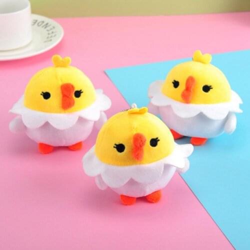 Doll Toy Eggshell Chicken Shape Plush Toy PP Cotton Cartoon Stuffed Throw Pillow for Home Decor Cute Funny Doll Pendant Toys