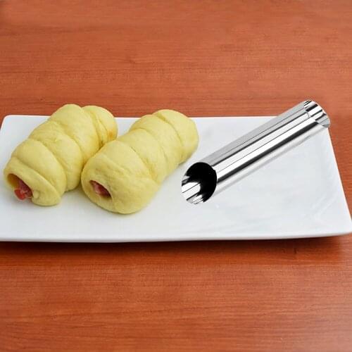NICEYARD Reusable Cylindrical Tube Mould Stainless Steel Croissant Mold Non Stick Danish Bread Bakeware