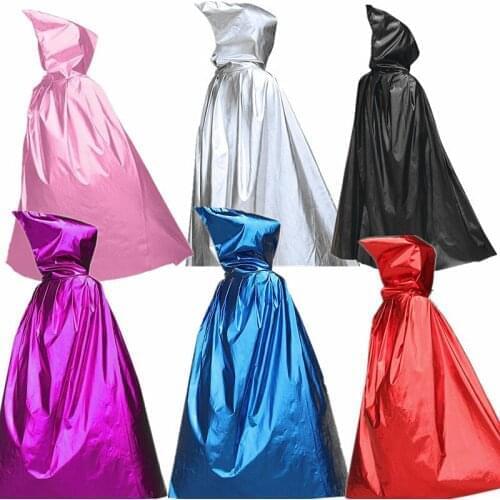 Halloween cloak childrens Cosplay Kids Birthday Party golden cape stage vampire gold silver cape With Pointy Hat Girls Boys