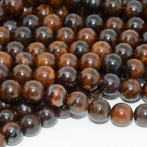 Natural Iron Boulder Opal Loose Round Beads 8mm