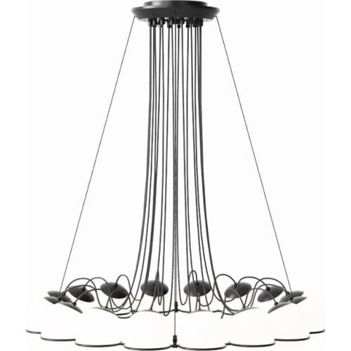 New product light luxury multi-ball combination custom living room dining room bedroom Nordic art ring glass ball chandelier