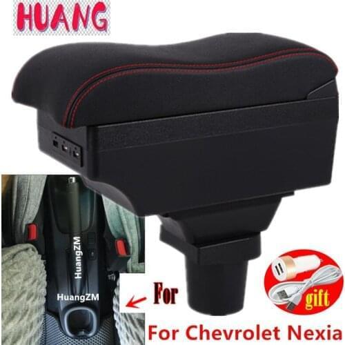 For Chevrolet Nexia Armrest For Chevrolet Nexia 1 2021 Arm Rest Dual Layer Central Store Content Box USB Charging Accessories