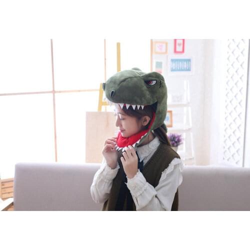Funny Photo props Soft toy dinosaur hat Cosplay wear Family game playing with children Plushed toy hat