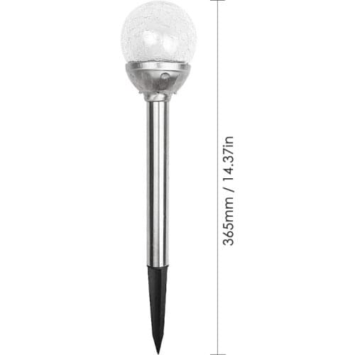 LXAF Solar Lights Outdoor Cracked Glass Ball Dual LED Garden Lights Landscape Lights for Path Patio Yard Color Changing White