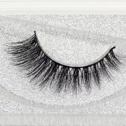 Visofree Mink False Eyelashes Classic Collection Upper Lashes Natural & Lightweight Mink Lashes 1 pair Glitter Packaging A01