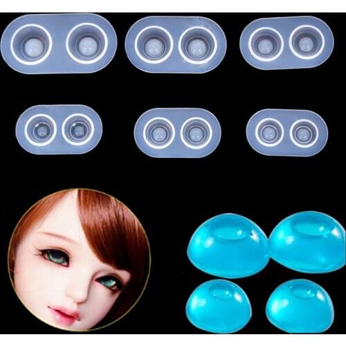 1pcs Andmade Doll Yes Clear Silicone Mold Resin Casting Molds Base Pressure DIY Eye Materials