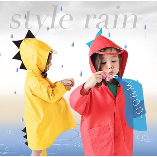 1PC childrens unique raincoat cute dinosaur waterproof raincoat boy girl mountaineering suit