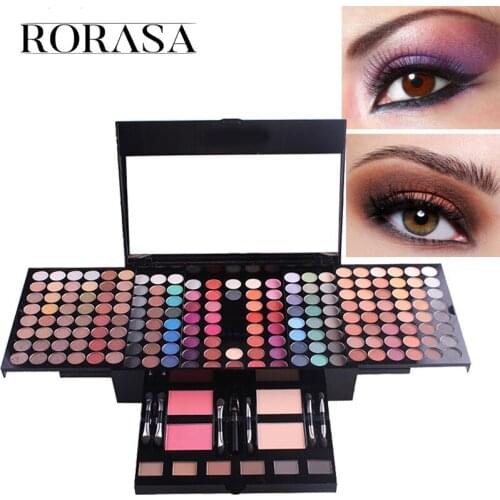 180 Colors Blush Make Up Box Eyeshadow Palette Makeup Set With Brush Mirror Shrink Professional Cosmetic Case Makeup Kit Shadow