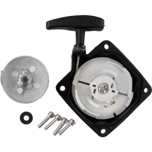 1x Pull Starter + 1x SHIM 1x Gasket+ 4x Bolts Recoil Pull Starter + Cog Part Gas Scooter Accessories