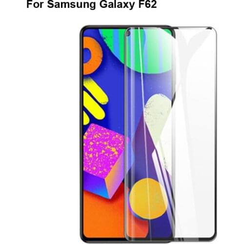 2PCS Full Curved Screen Protector For Samsung Galaxy F62 Full Cover Tempered Glass For Samsung Galaxy F 62 Protective Flim
