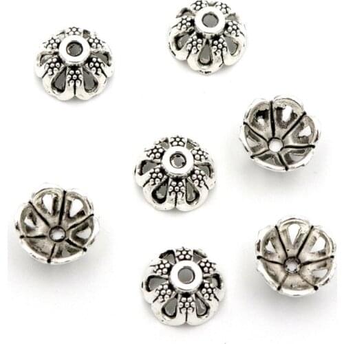 20Pcs 12.5X6.5mm Deep Big Bowl Flower Loose Sparer End Bead Caps for Jewelry Making Finding Diy Accessories Component Wholesale